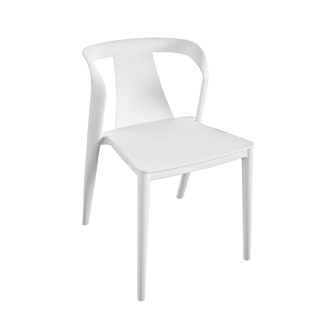 2-Pack Outdoor Dining Chairs - White