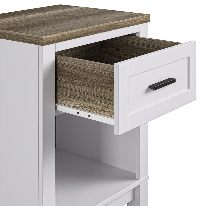 Stylish Chapel Hill 1 Drawer Nightstand -  White