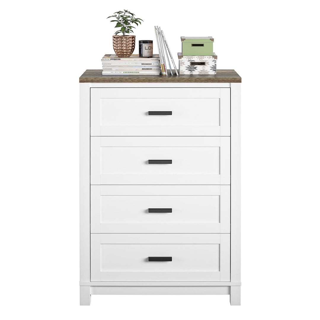 Chapel Hill Dresser with 4 Drawers -  White