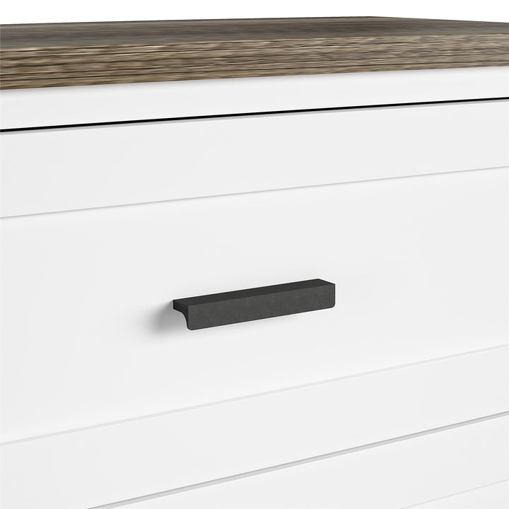 Functional 4 Drawer Dresser for Bedroom -  White