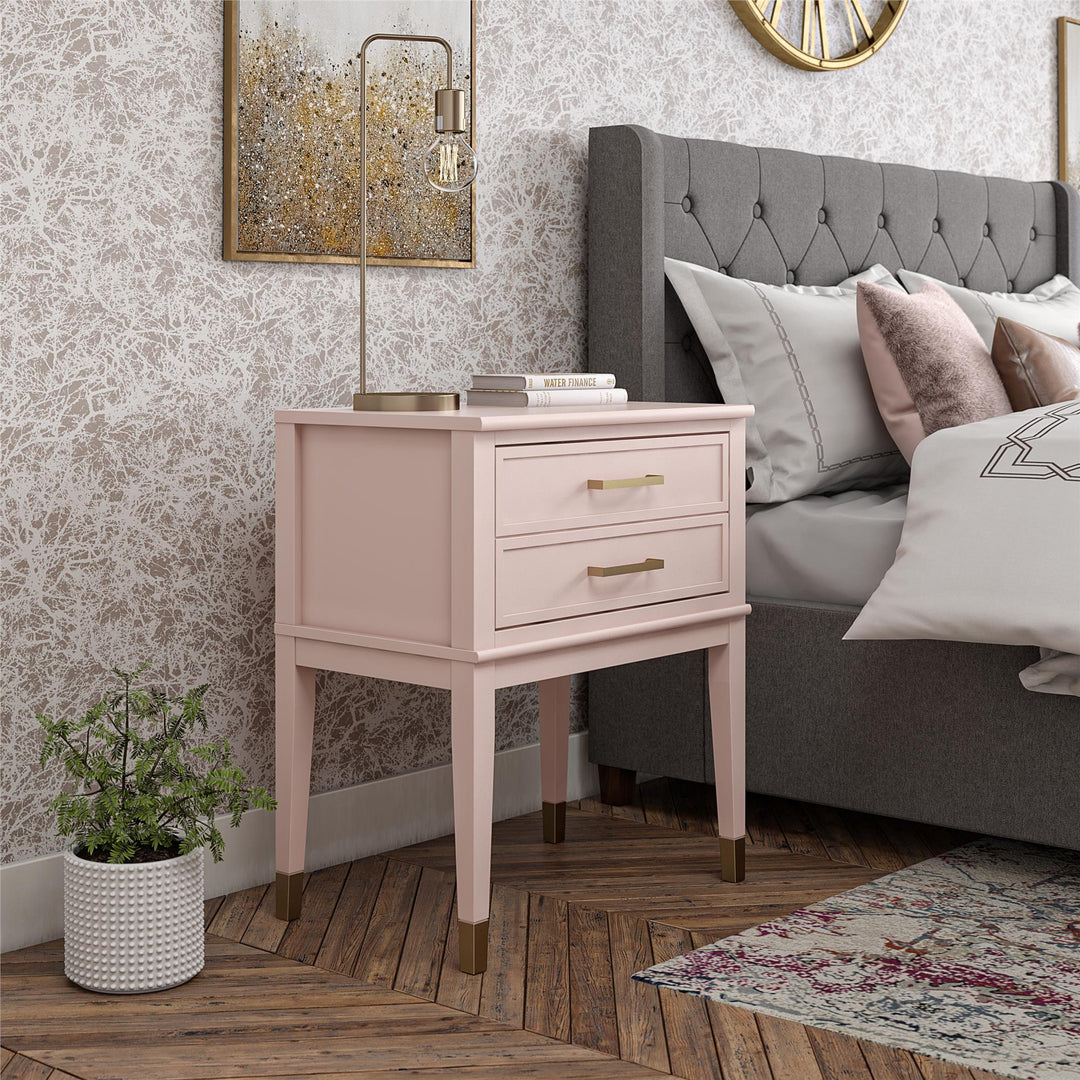 Westerleigh Nightstand with Drawers -  Pink