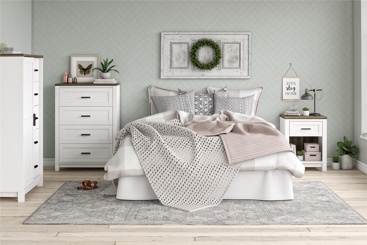 Chapel Hill 4 Drawer Dresser -  White