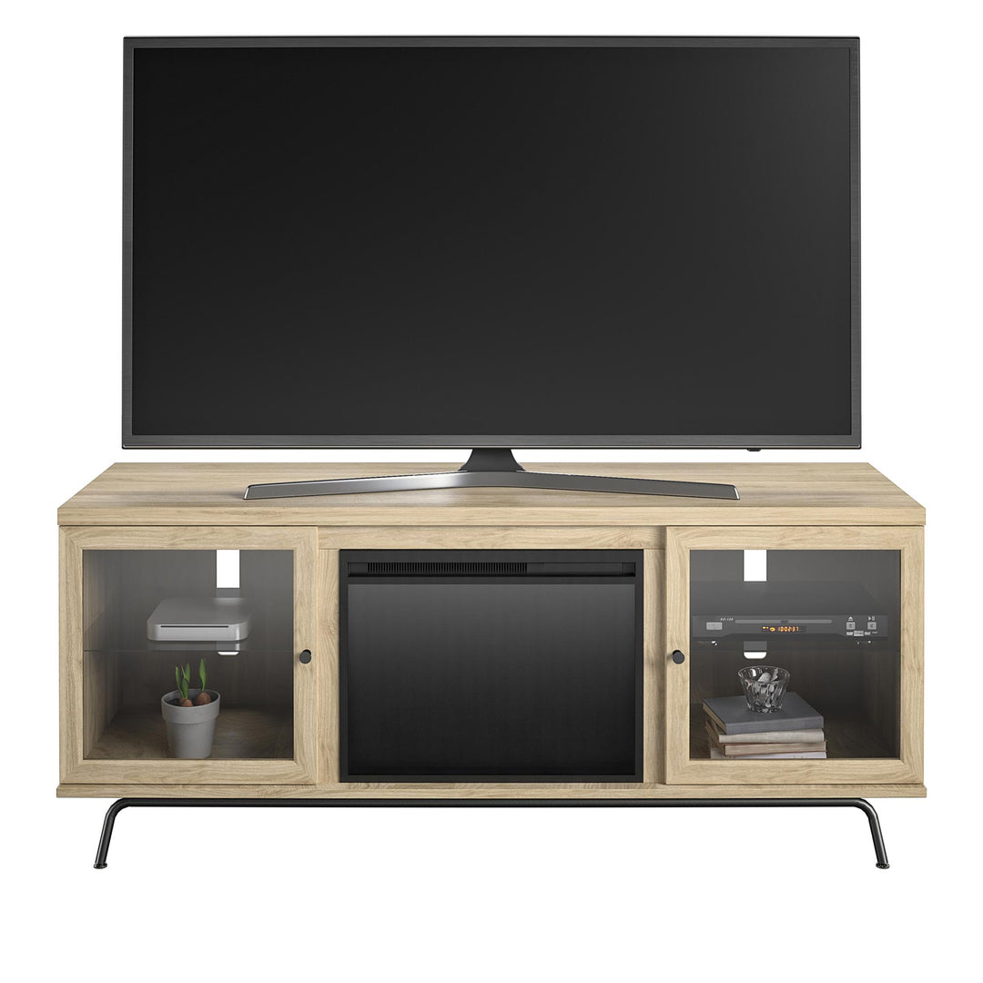 Sydney View LED TV stand -  Blonde Oak