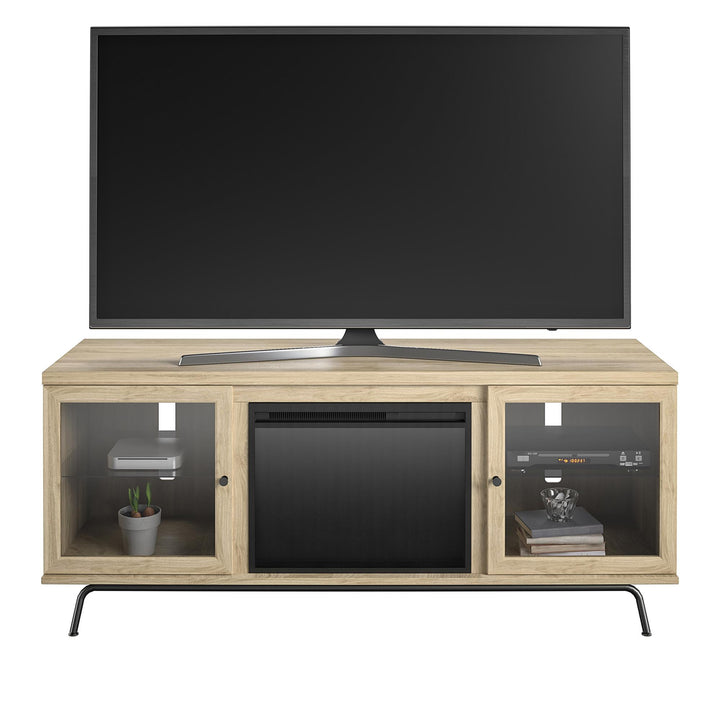 Sydney View LED TV stand -  Blonde Oak