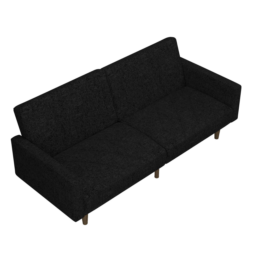 futon with diagonal design - Black