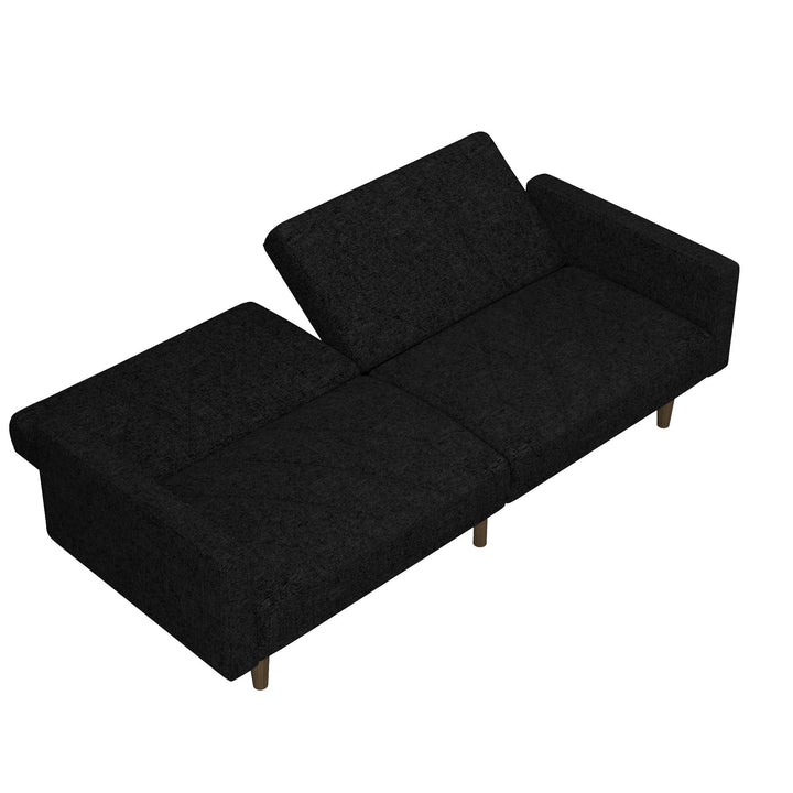 split-back sleeper sofa - Black