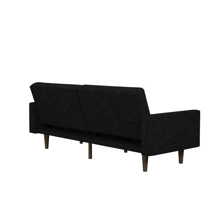 futon sofa with arms - Black
