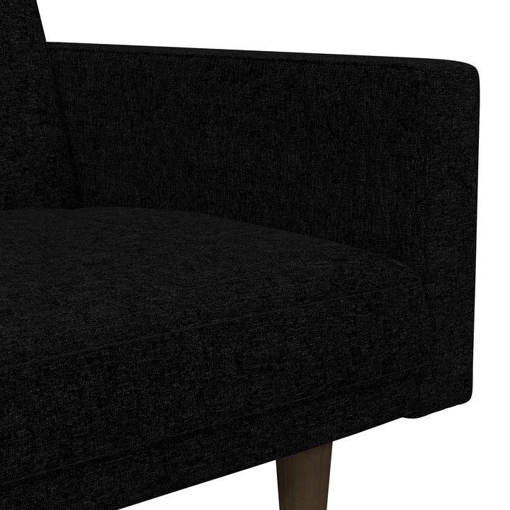 multiple position futon couch - Black