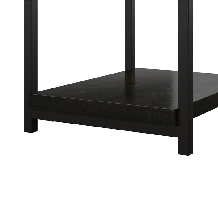 Industrial style Elmwood table -  Brown Oak