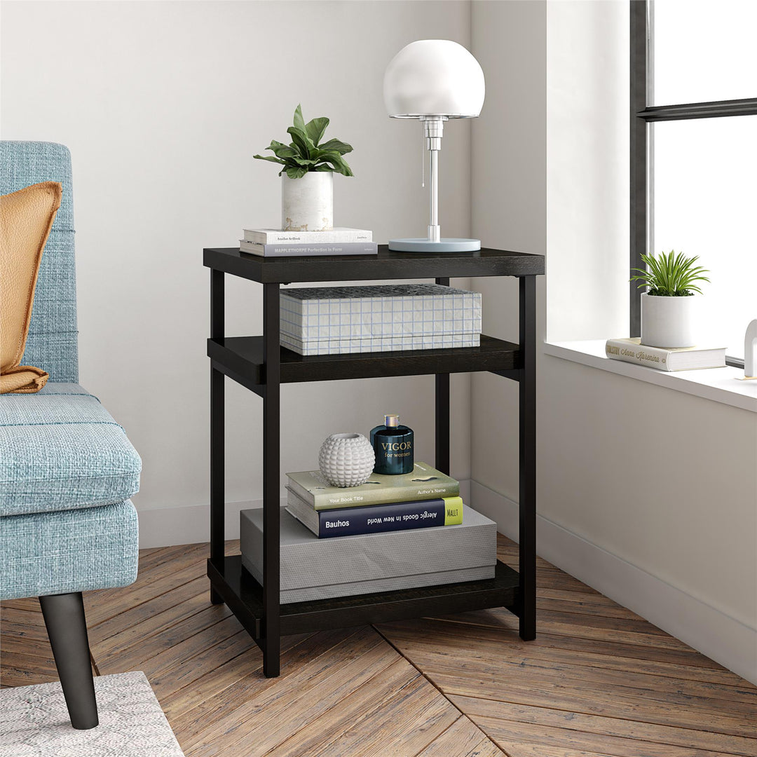 Elmwood double shelf table -  Brown Oak