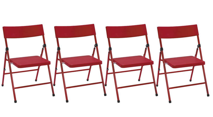 Set of 4 kids folding chair -  Red 
