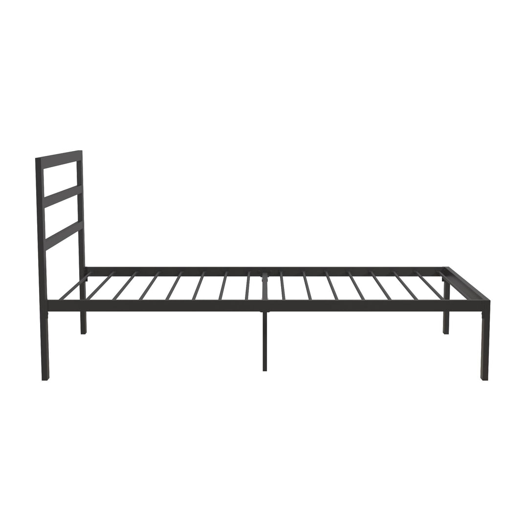 Platform Metal Bed with 12 Inch Clearance -  Black  -  Twin