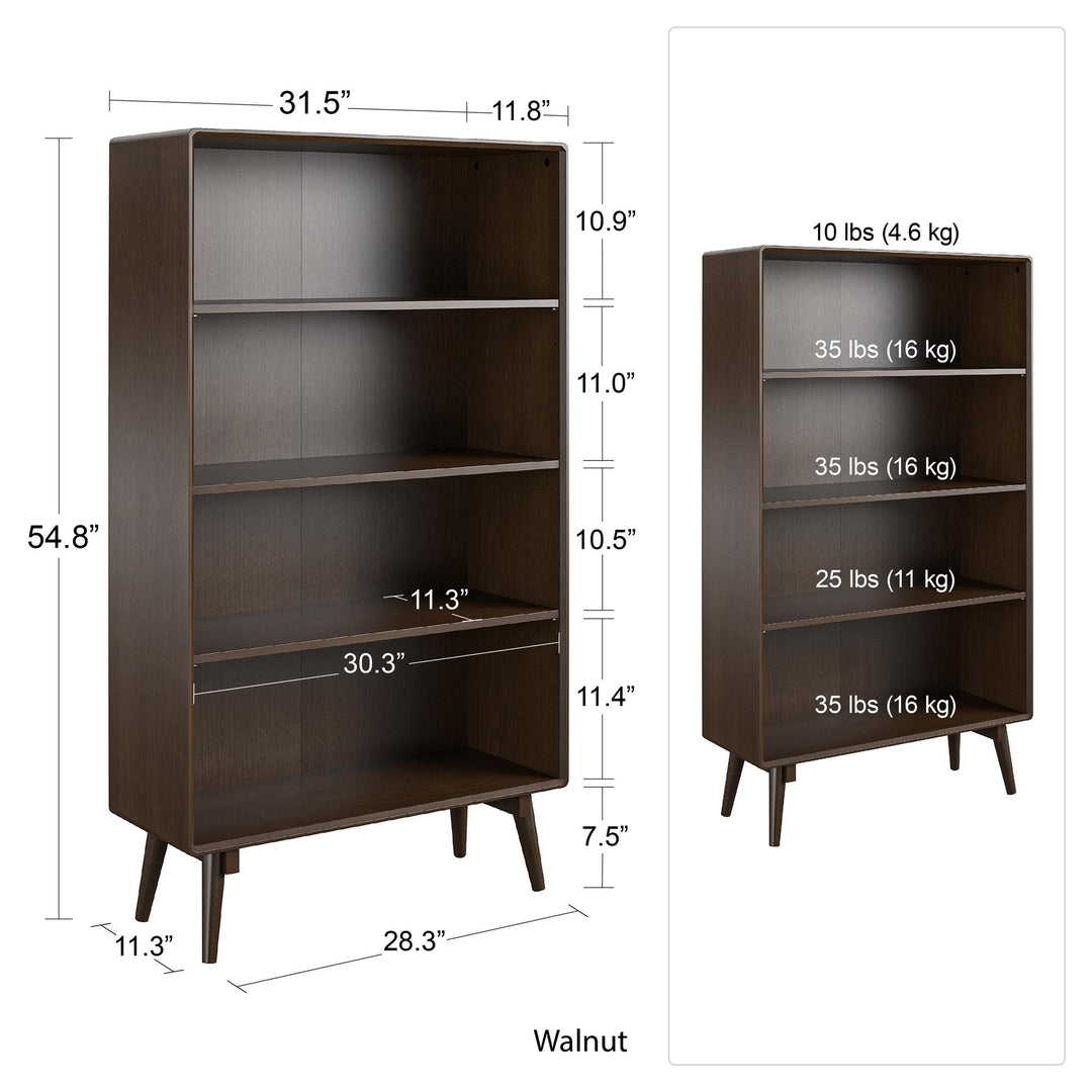 Brittany bookcase for contemporary decor -  Florence Walnut