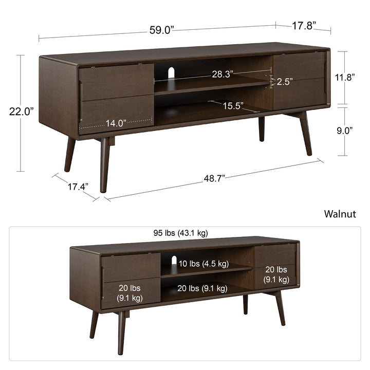 Brittany design for modern living rooms -  Florence Walnut