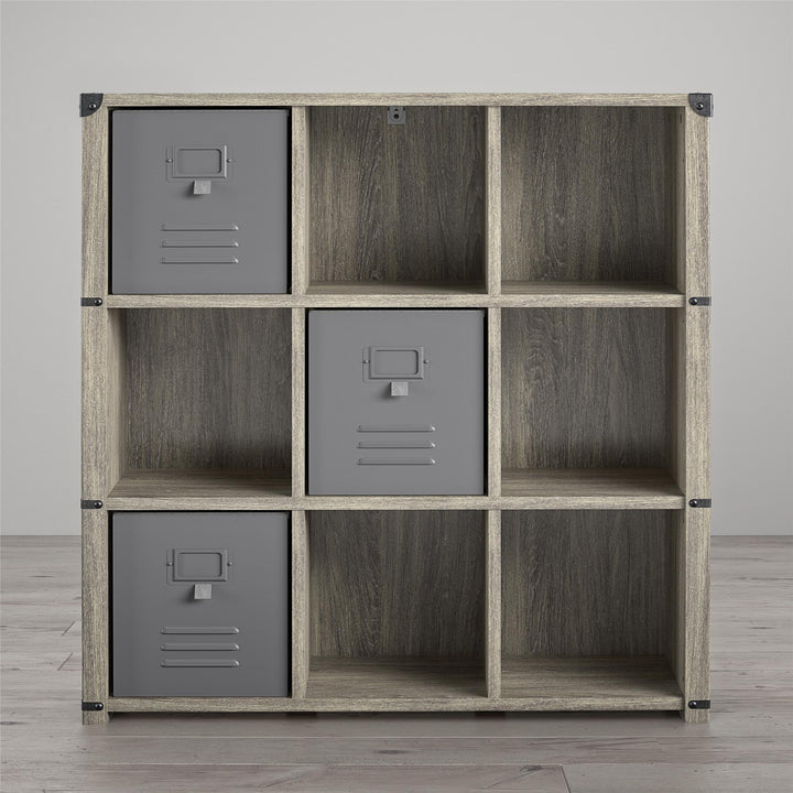 Stylish and functional multipurpose bookcase -  Gray Oak