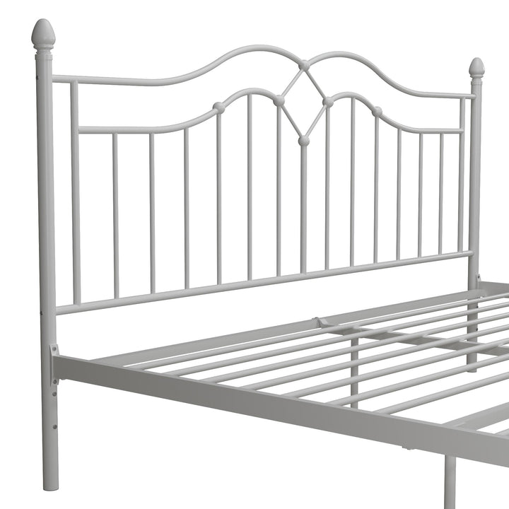 Tokyo Bed with Metal Slats -  White  -  King
