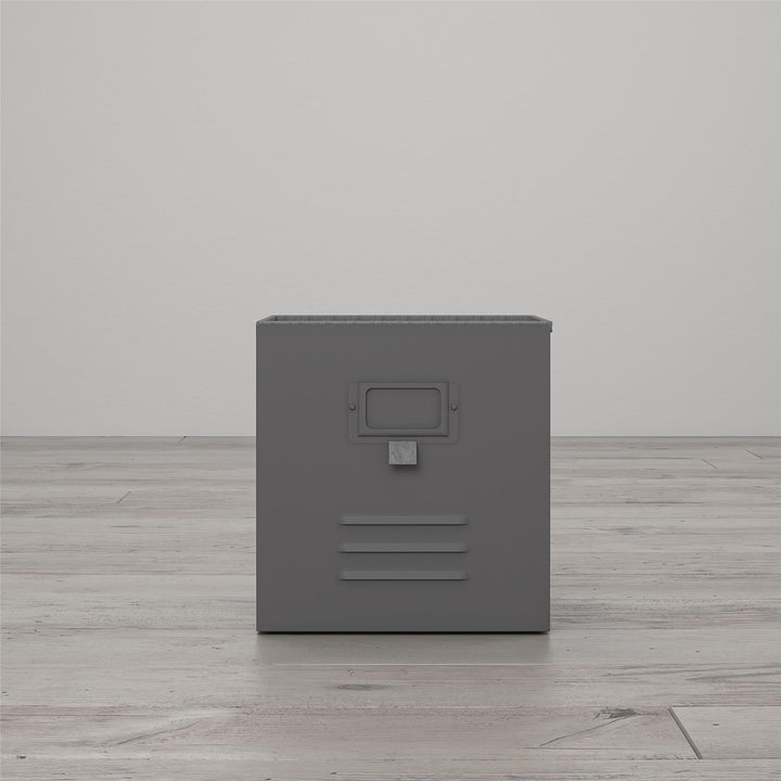 Nova 3 Pack Multipurpose Metal Locker Storage Bins - Graphite Grey