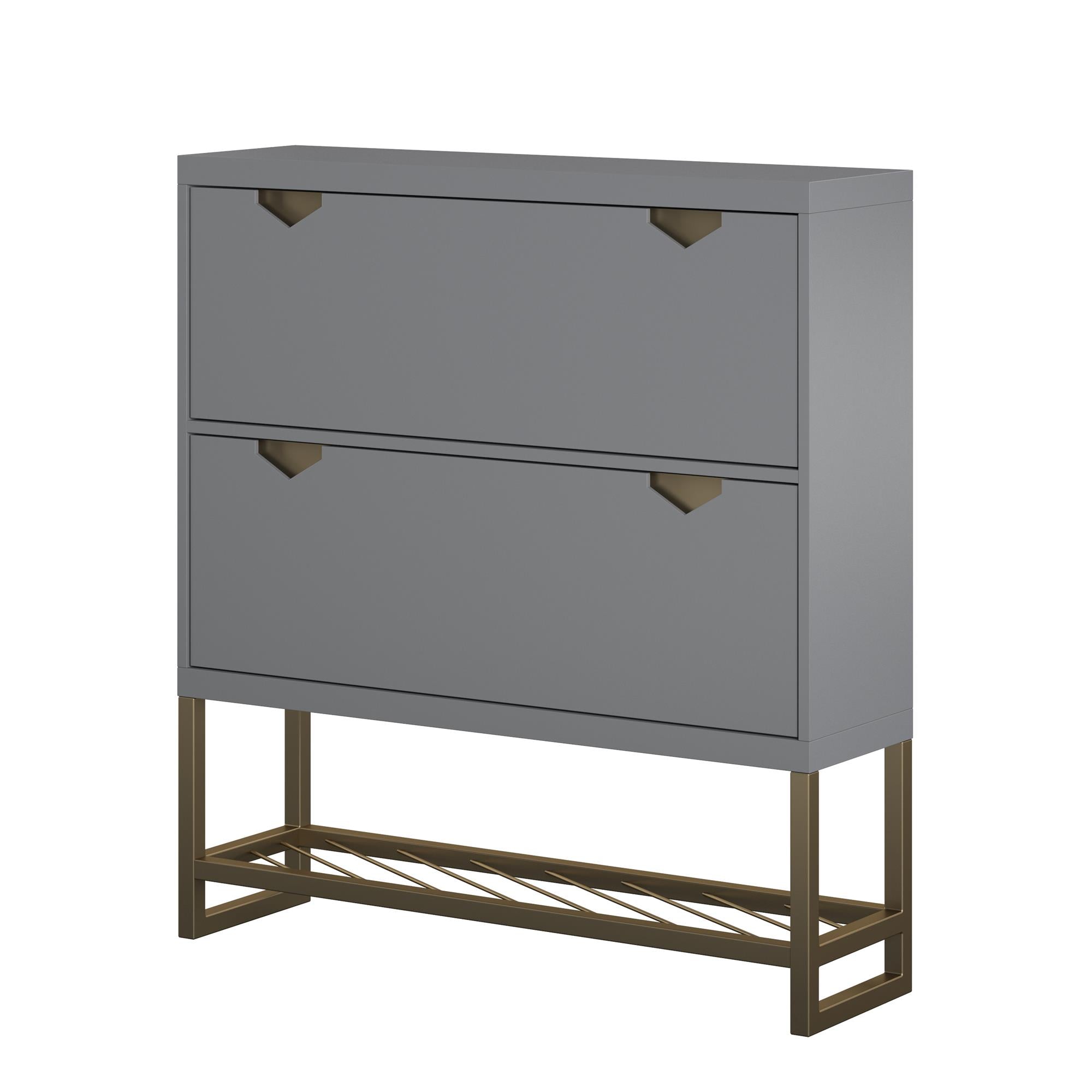 Brielle Entryway Shoe Storage with 2 Fold Out Drawers RealRooms