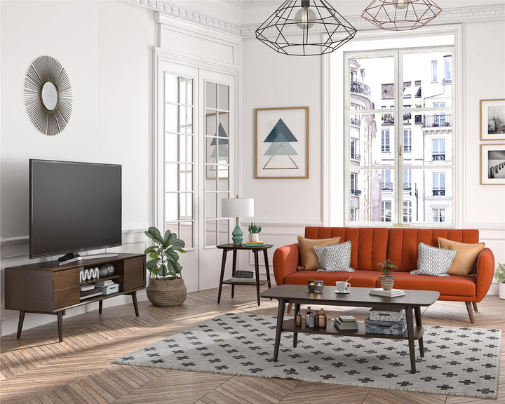 Modern TV furniture Brittany design -  Florence Walnut