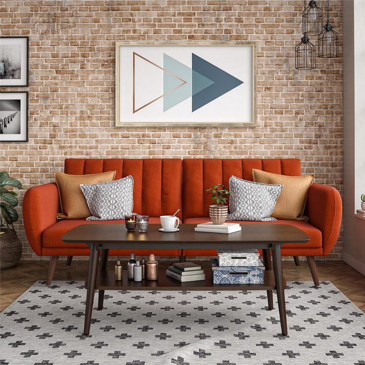 Brittany modern coffee table design -  Florence Walnut