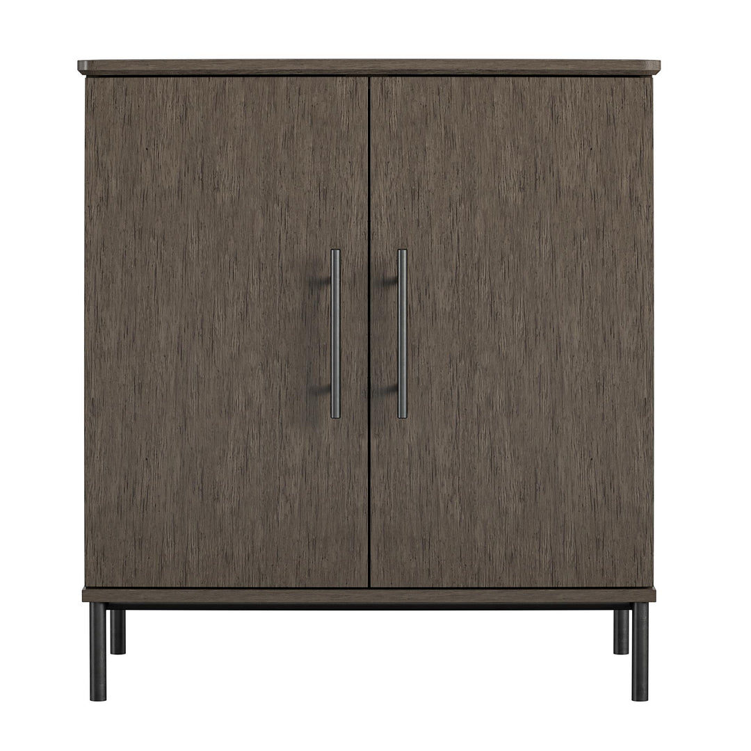 CosmoLiving by Cosmopolitan Vivinne Storage Cabinet  -  Gray (Wood Grain)