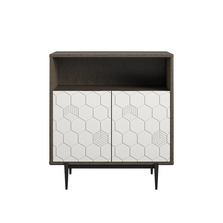 CosmoLiving by Cosmopolitan Olivia Storage Cabinet  -  Gray (Wood Grain)