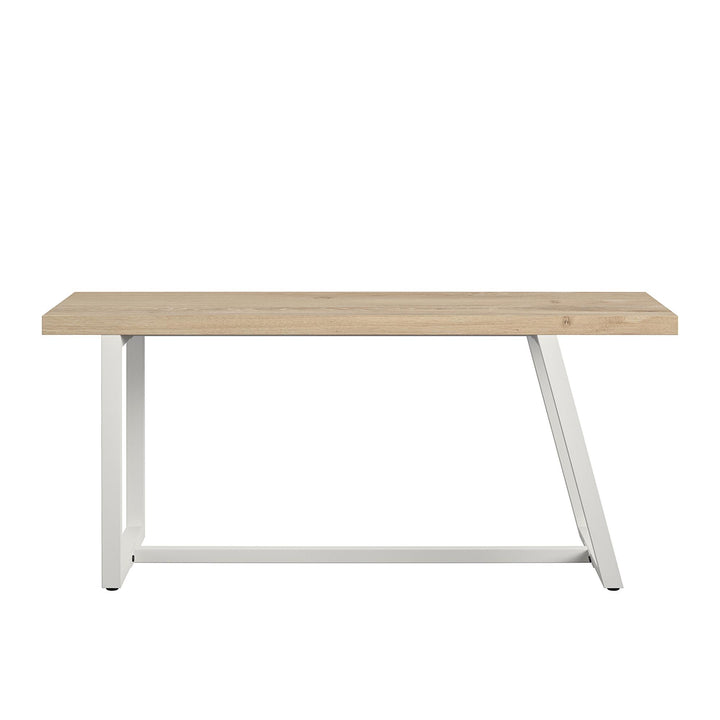 Modern Palomino Asymmetrical Bench -  White