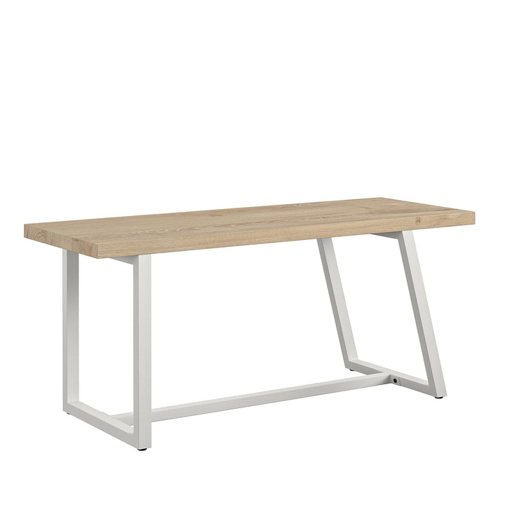 Asymmetrical design benches for home -  White