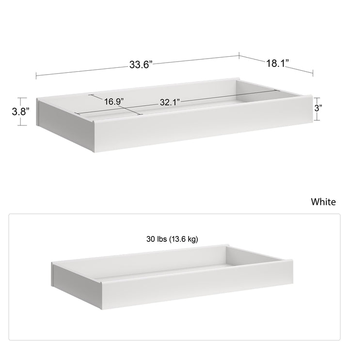 Easy to assemble changing table topper -  White