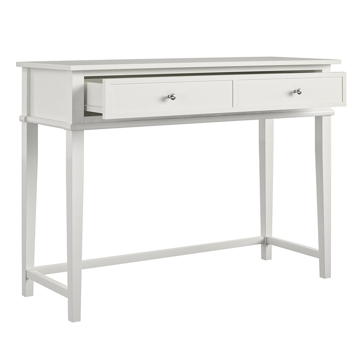Durable Writing Desk with Large Storage Drawer -  White