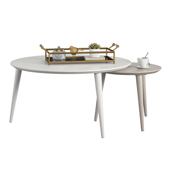 CosmoLiving by Cosmopolitan Carnegie Nesting Tables -  White