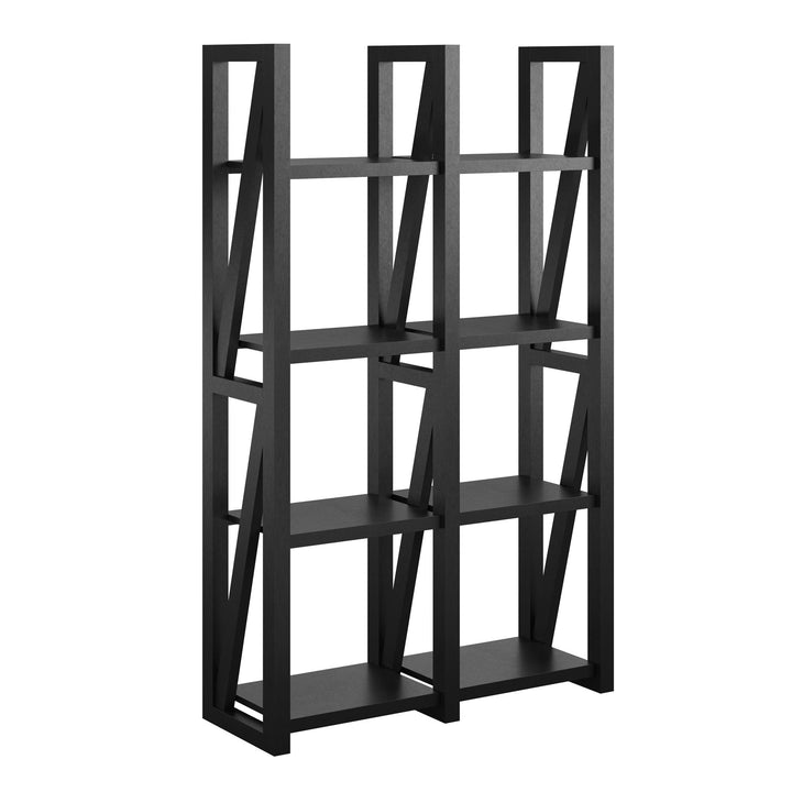 Multi-use Crestwood shelving and room separator -  Black