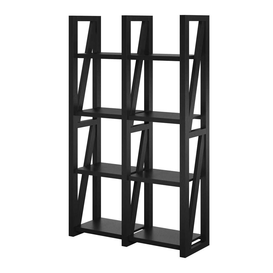 Space-saving Crestwood bookcase divider -  Black