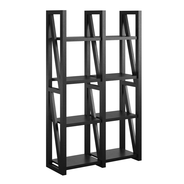 Elegant Crestwood bookshelf room partition -  Black