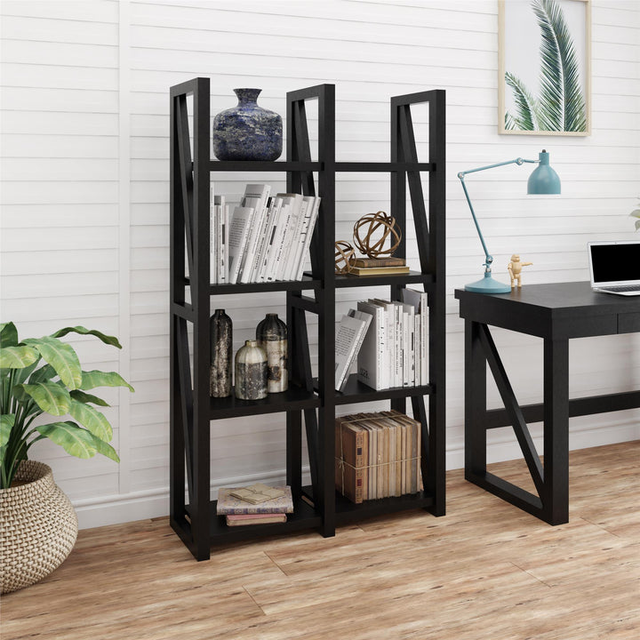 Living room book storage and divider Crestwood -  Black