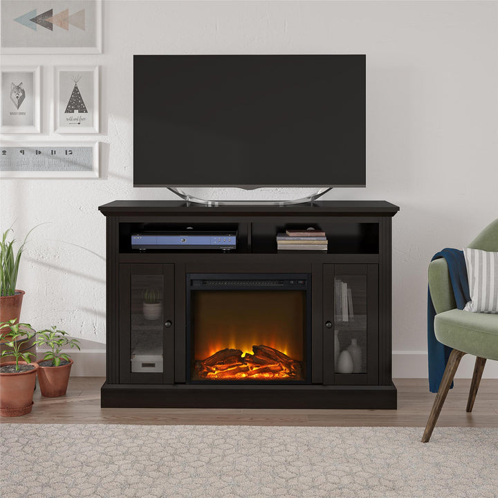 Chicago TV Console with Electric Fireplace -  Espresso
