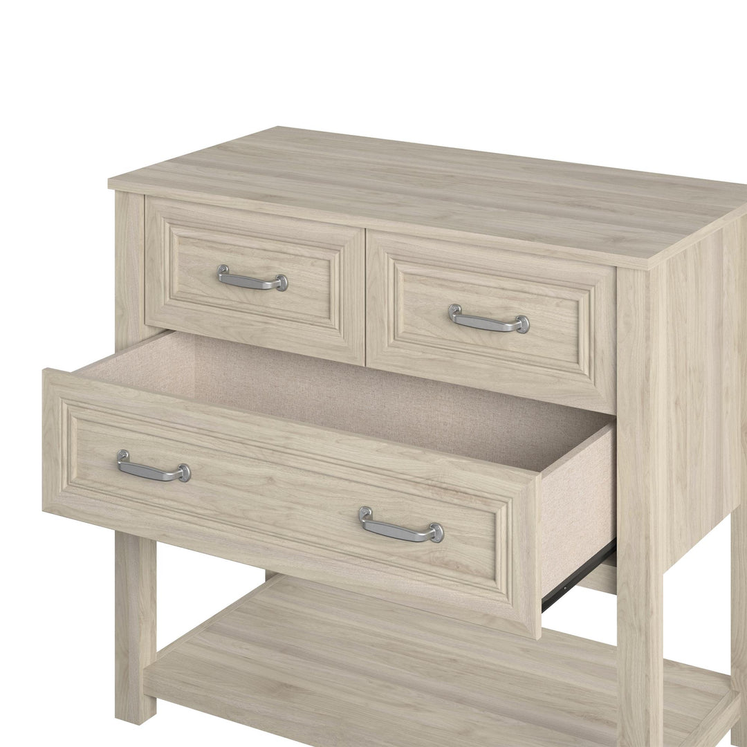 Safety precautions for kids' dressers -  Light Walnut