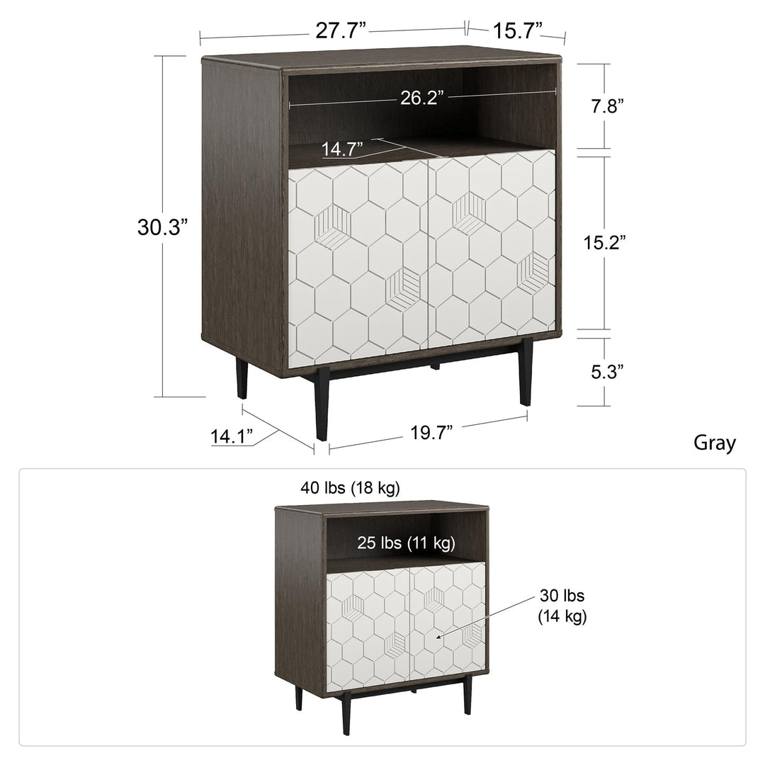 CosmoLiving minimalist storage designs -  Gray (Wood Grain)