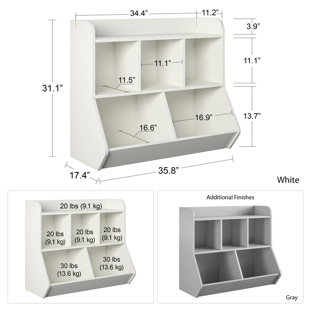 toy box compartments - Dove Gray