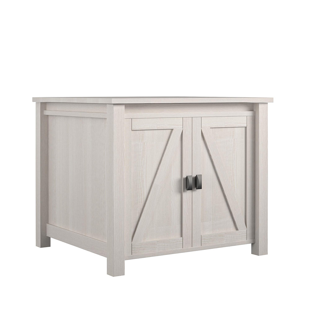 Discreet litter box enclosure furniture -  Ivory Pine