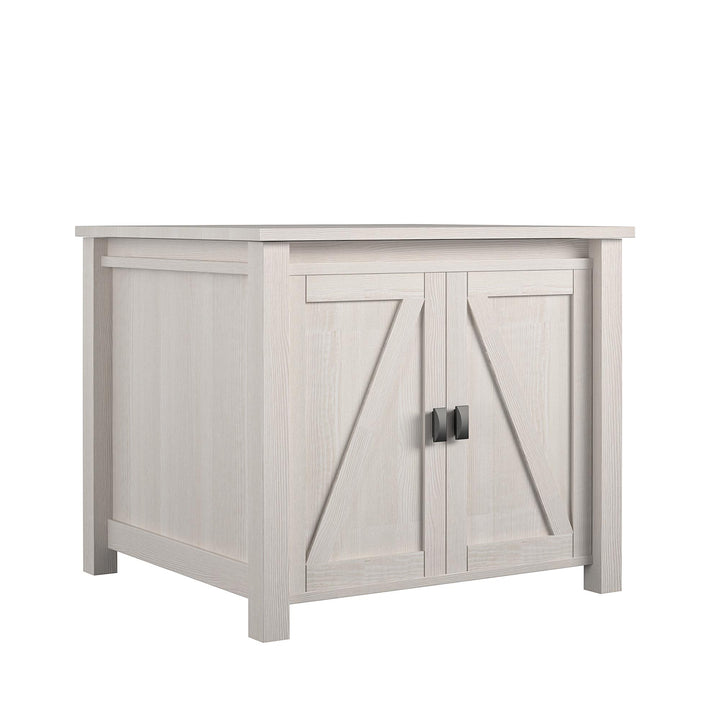Discreet litter box enclosure furniture -  Ivory Pine