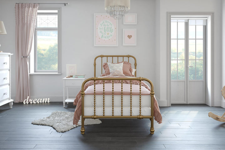 Monarch Hill Bedroom Metal Bed -  Gold  -  Twin