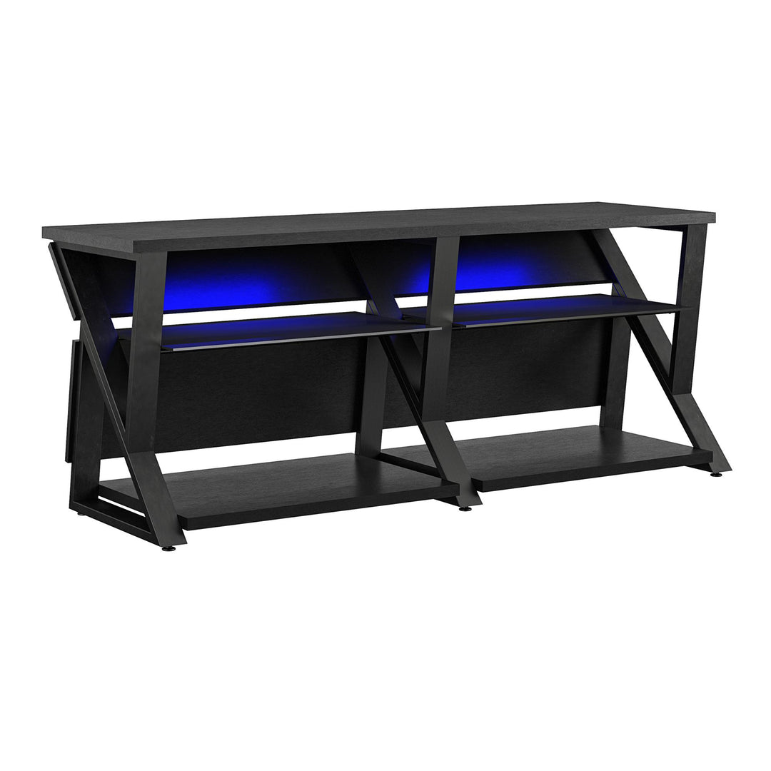 Genesis Gaming TV Stand for TVs up to 70 Inch with LED Lights  -  Black