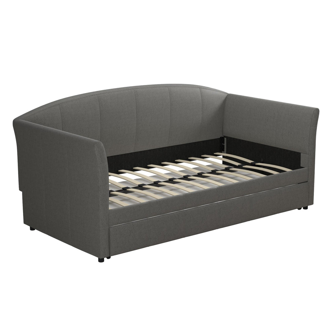 Halle Daybed and Trundle Set with Upholstery -  Gray  -  Twin