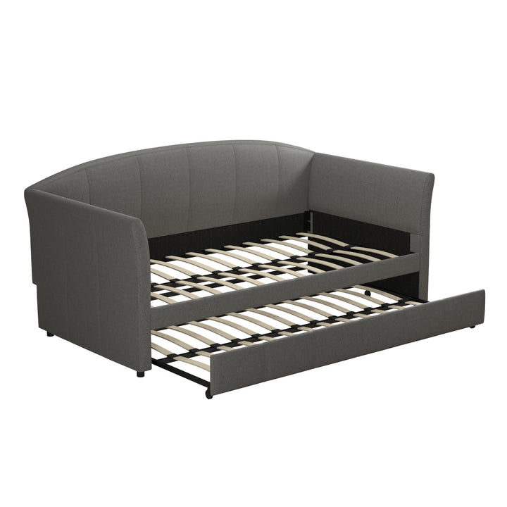 Best Faux Leather Upholstered Daybed Set -  Gray  -  Twin