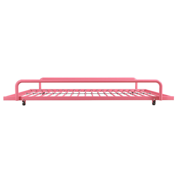 metal trundle twin daybeds - Pink - Twin Size