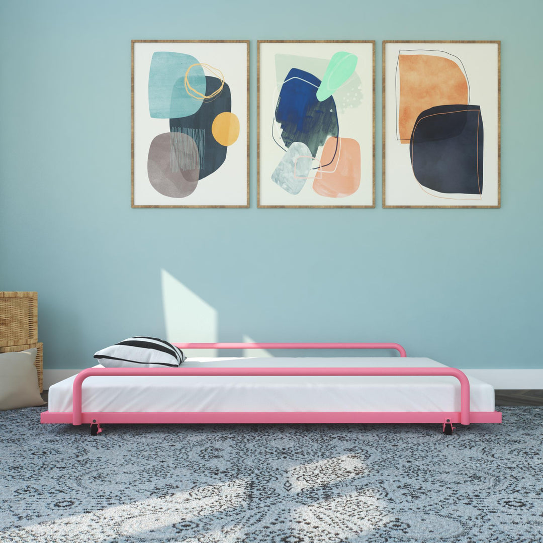daybed with trundle - Pink - Twin Size