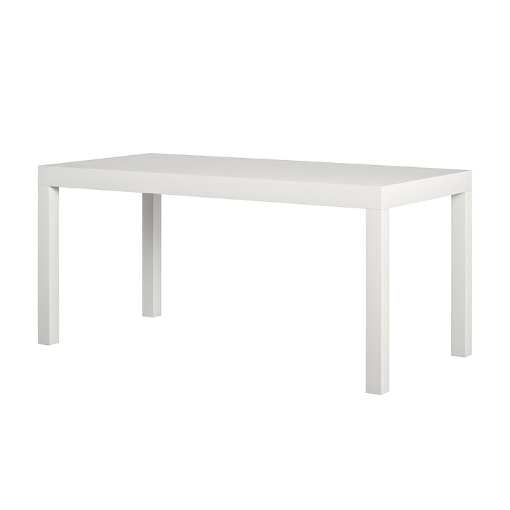 Modern Parsons Hollow Core Table -  White