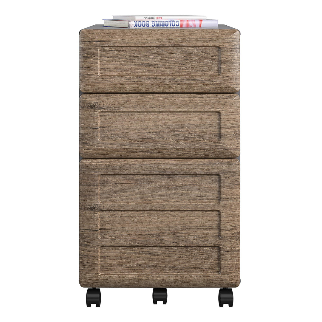 Best mobile file cabinets for documents -  Rustic Oak