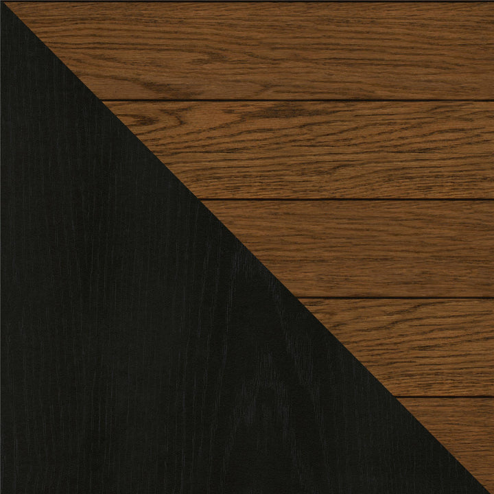 Work desk with drawers -  Black Oak